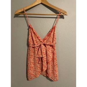 Vintage Divided H&M Womens Top EU 38 US 8 Pink Floral Strappy Babydoll Fairy Y2K